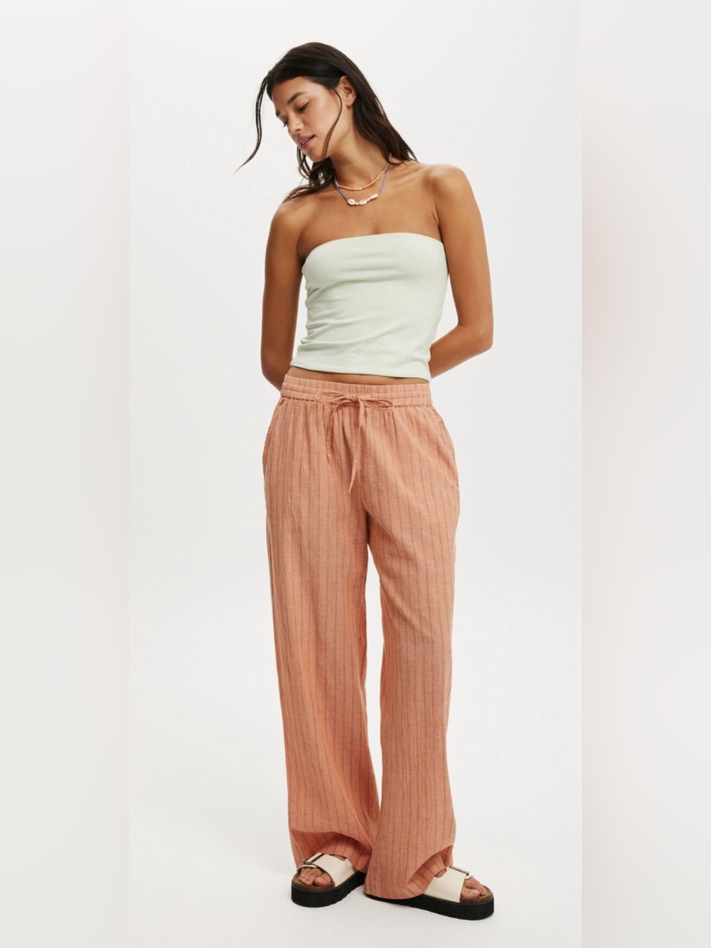 COTTON ON Haven Wide Leg Pant Size US 6 Small New With Tags